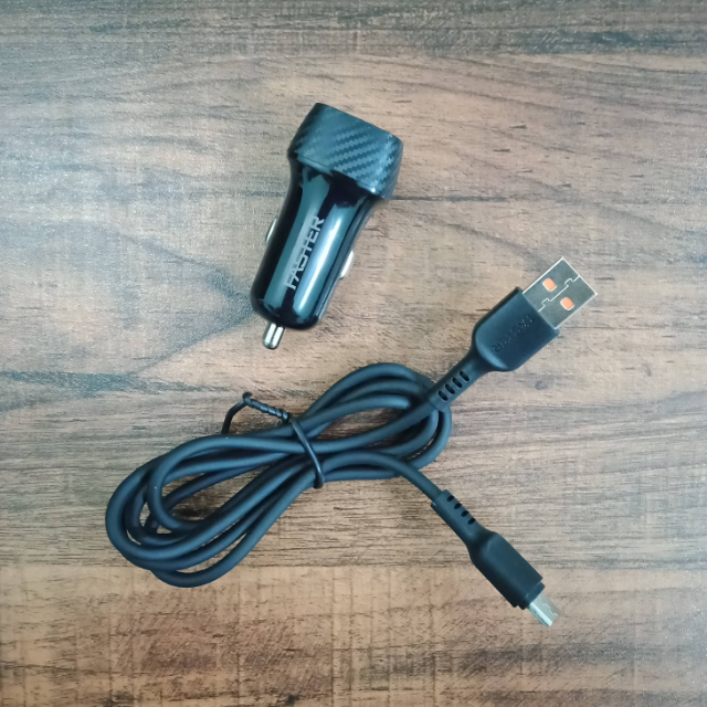 FASTER Car Charger with Micro USB Cable