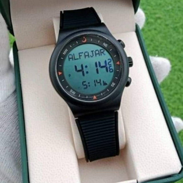 Al Fajar Single Time Rubber Strap Watch.