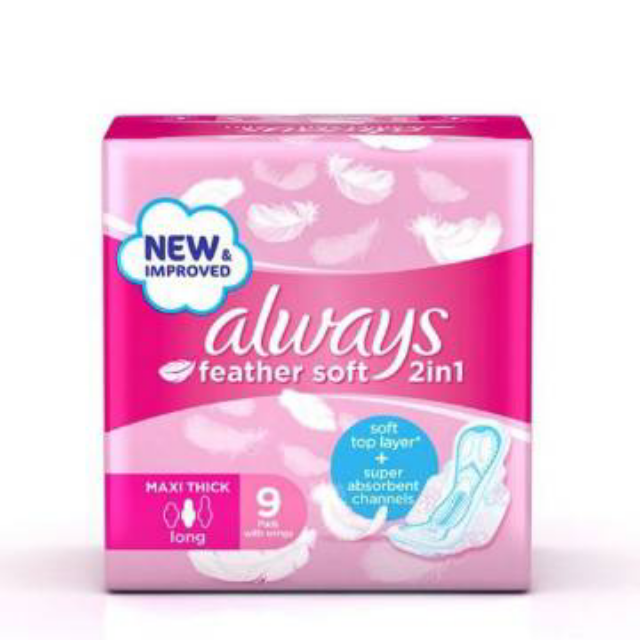 Always feather soft 2in1 maxi thick long 9 pads