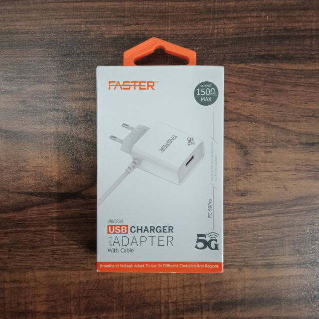 FASTER FC-99Pro Charger / USB Wall Adapter with Cable