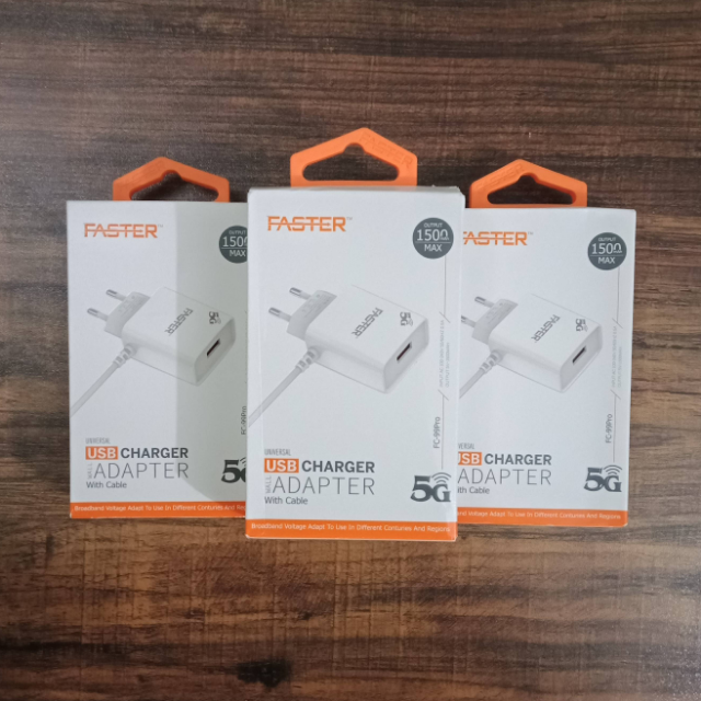 FASTER FC-99Pro Charger / USB Wall Adapter with Cable