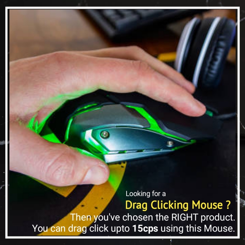 GAMING Mouse with 6 buttons & Rgb - FREE MOUSE PAD
