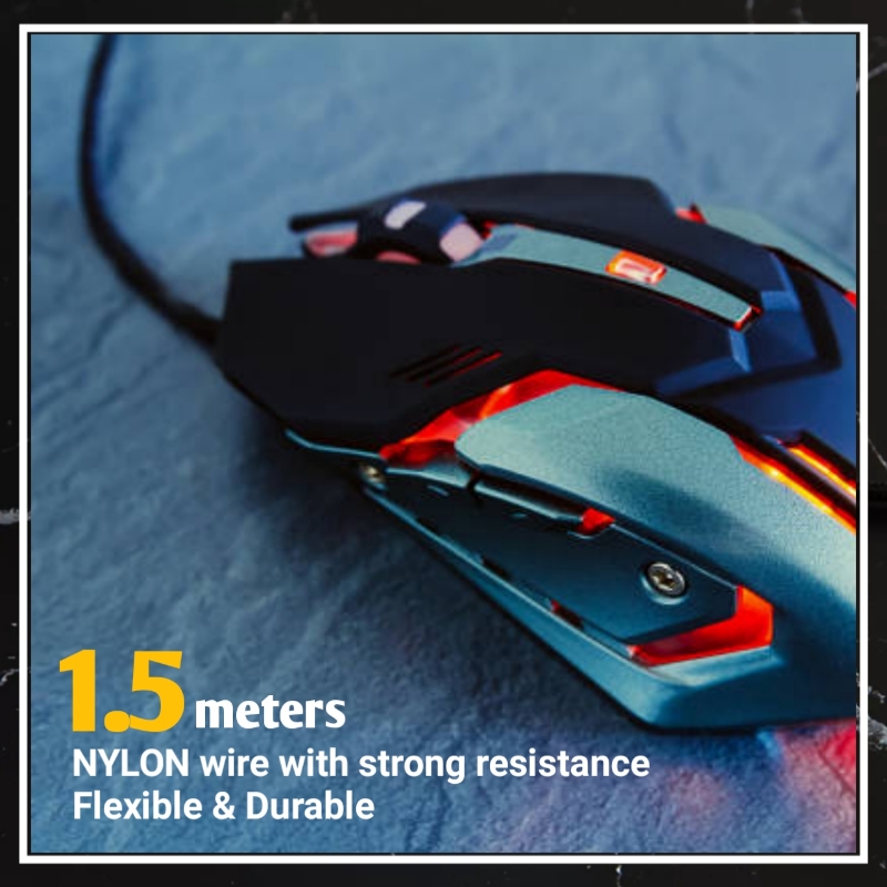 GAMING Mouse with 6 buttons & Rgb - FREE MOUSE PAD