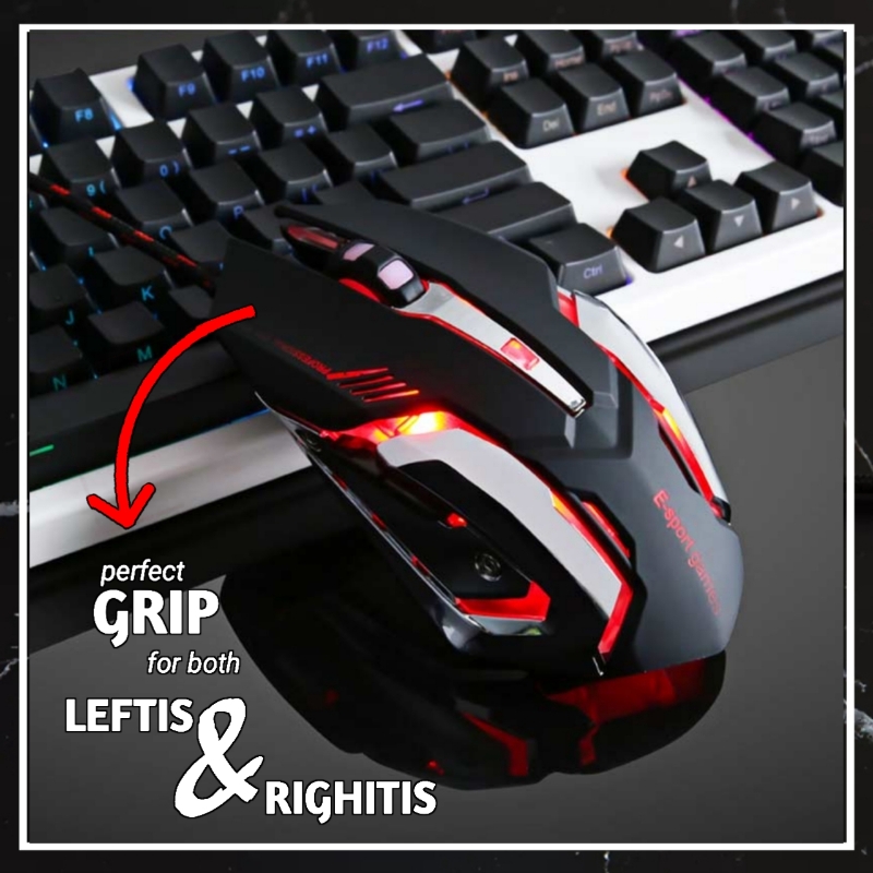 GAMING Mouse with 6 buttons & Rgb - FREE MOUSE PAD