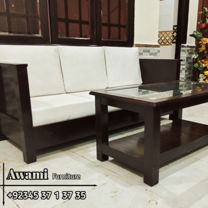 Double bed sofa set table and side tables