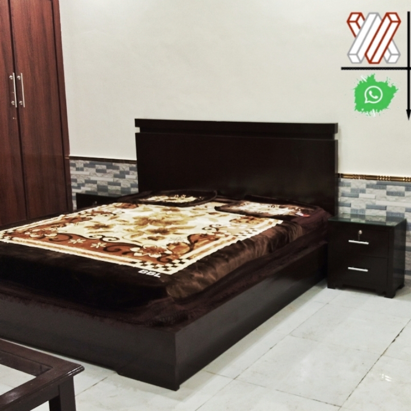 Double bed sofa set table and side tables