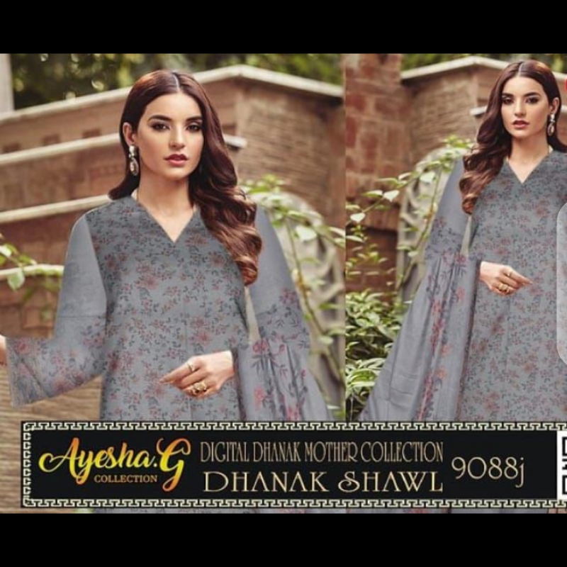 Digital Dhanak Mother collection Digital Dhanak Shawl fabric and color 100%