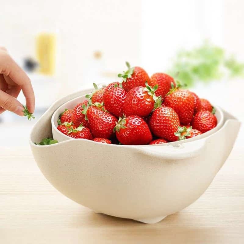 Double drain basket