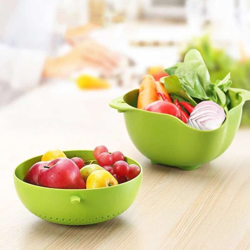 Double drain basket