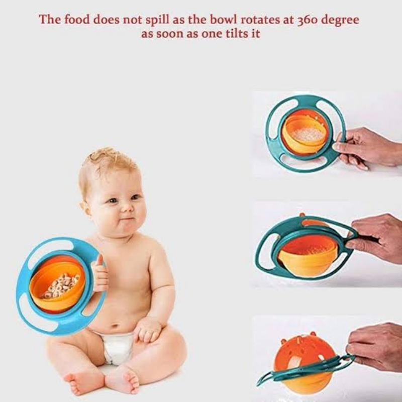 360 Degree Rotate Baby Feeding Gyro Bowl