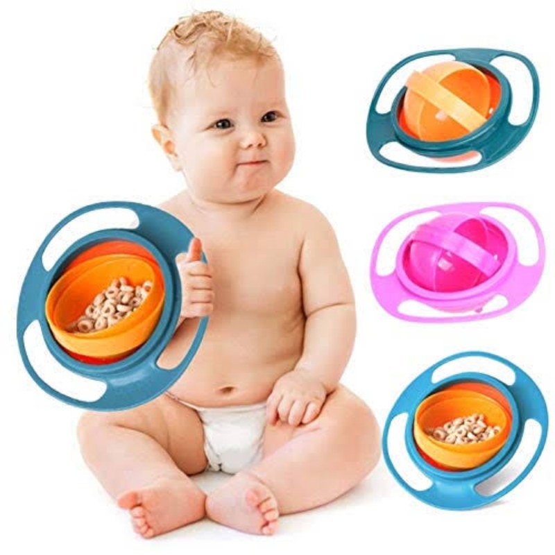 360 Degree Rotate Baby Feeding Gyro Bowl
