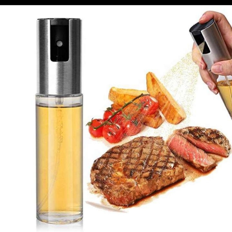 Stainless Steel Glass Oil Spray Bottle Pump 100 ml