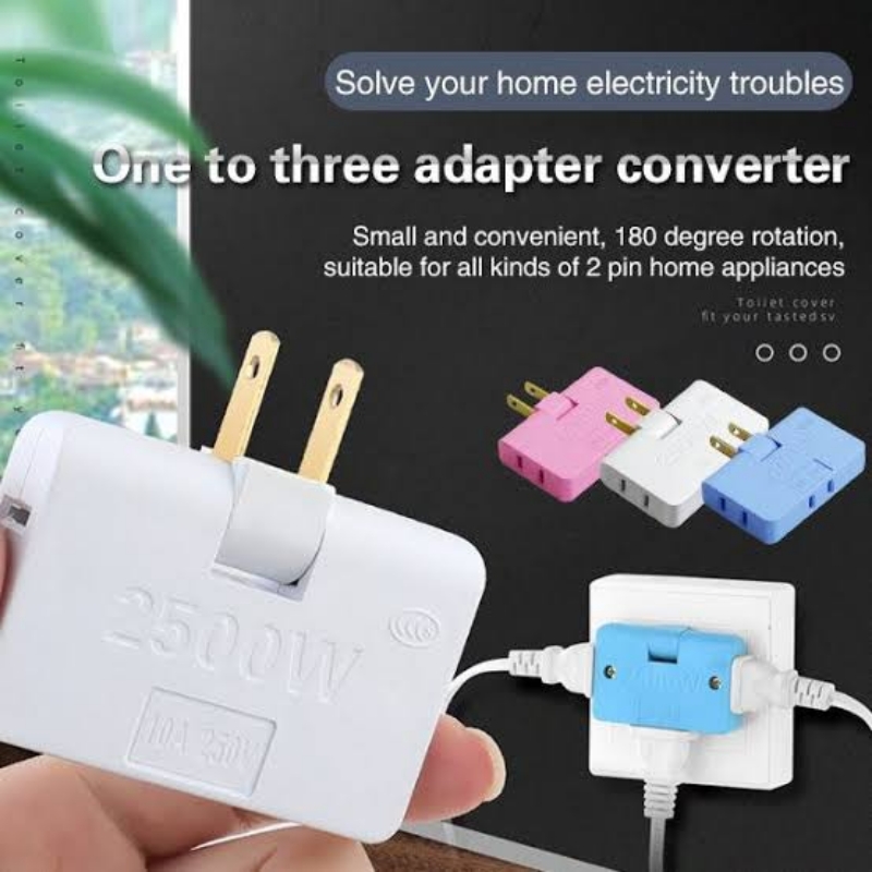 Three Plug Socket converter Rotating home adapter converter