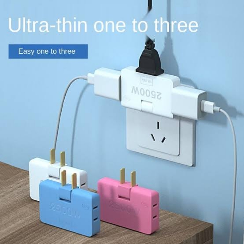 Three Plug Socket converter Rotating home adapter converter