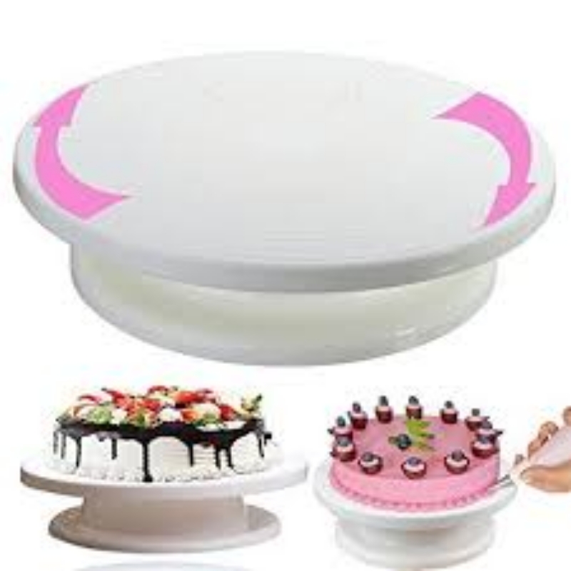 Revolving Stylish Turntable 360 Degree Rotating Cake Stand (Cake Making Too
