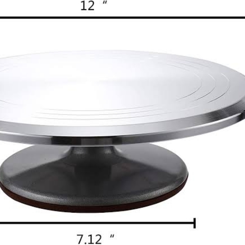 Revolving Stylish Turntable 360 Degree Rotating Cake Stand (Cake Making Too