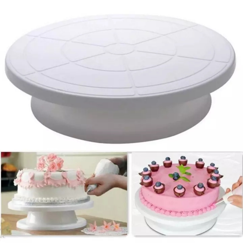 Revolving Stylish Turntable 360 Degree Rotating Cake Stand (Cake Making Too