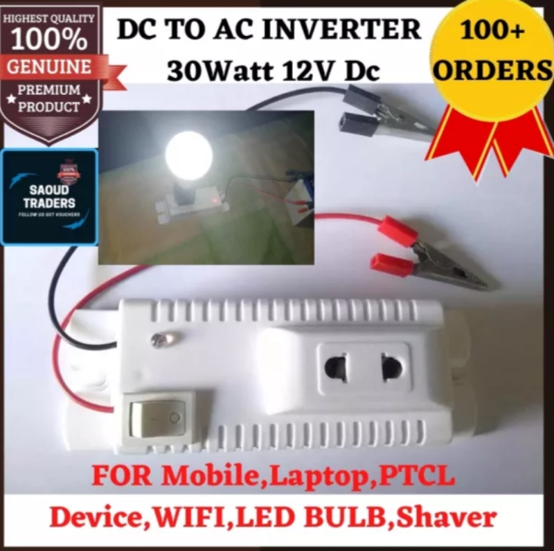 12 Volt DC To AC 220V Converter 30 Watt Mini Inver