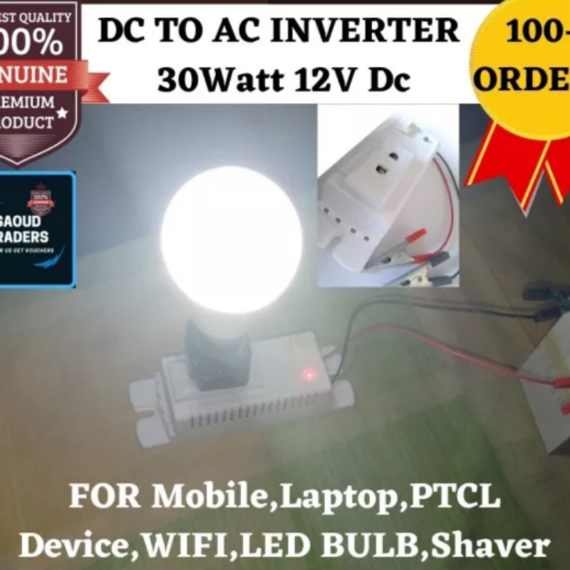12 Volt DC To AC 220V Converter 30 Watt Mini Inver