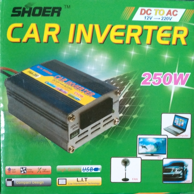 SHOER 250 Watt Car Inverter