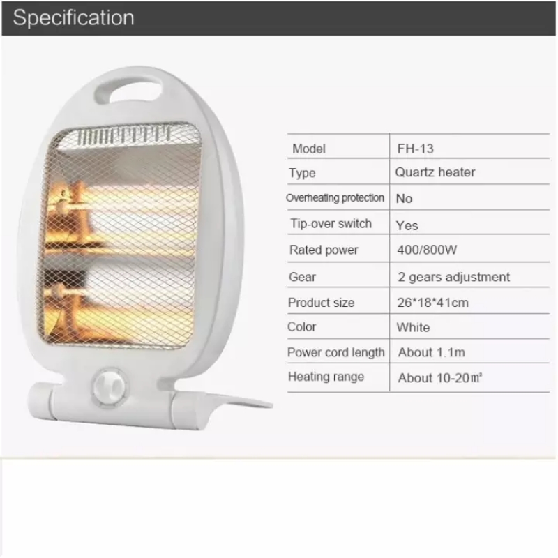 H-POWER Electric Quartz Room Heater 400W / 800W
