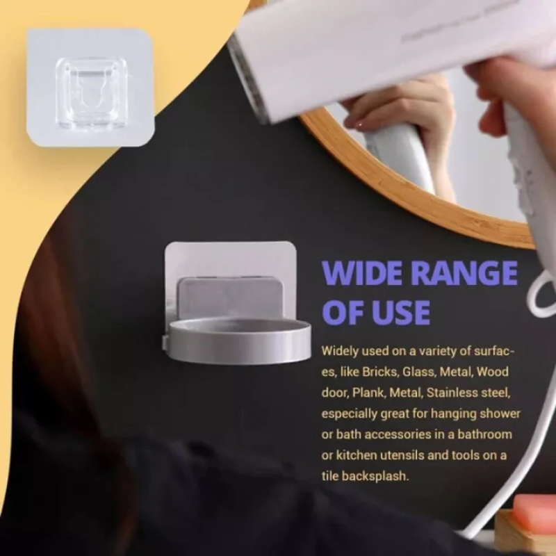 Double-Sided Adhesive Wall Hooks Reusable Waterproof Seamless Hanging Hook 
