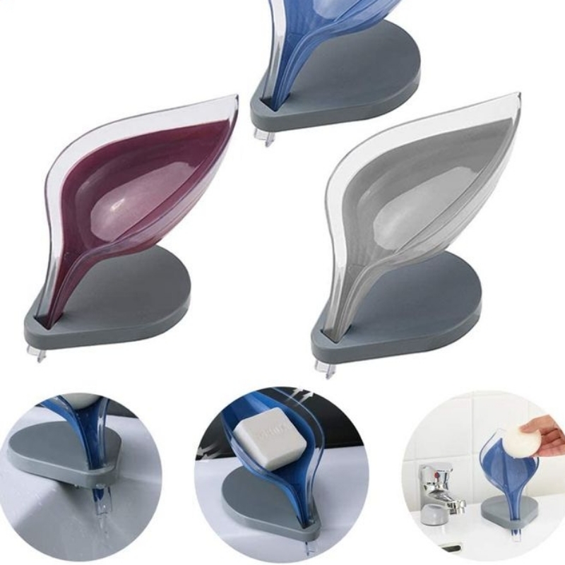 Leaf Shape Soap Box Self Draining Soap Holder Leafology Decorative Drainage