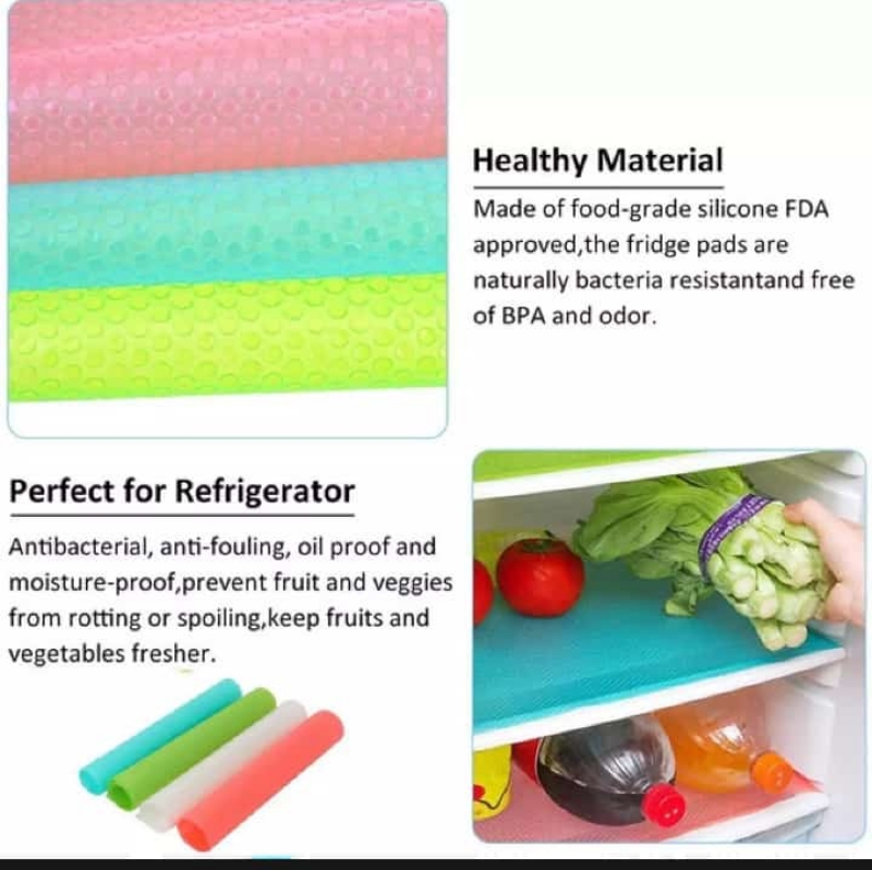 Reusable Shelf Cover Liners Refrigerator/Kitchen/Cabinet Non-Slip Waterproo