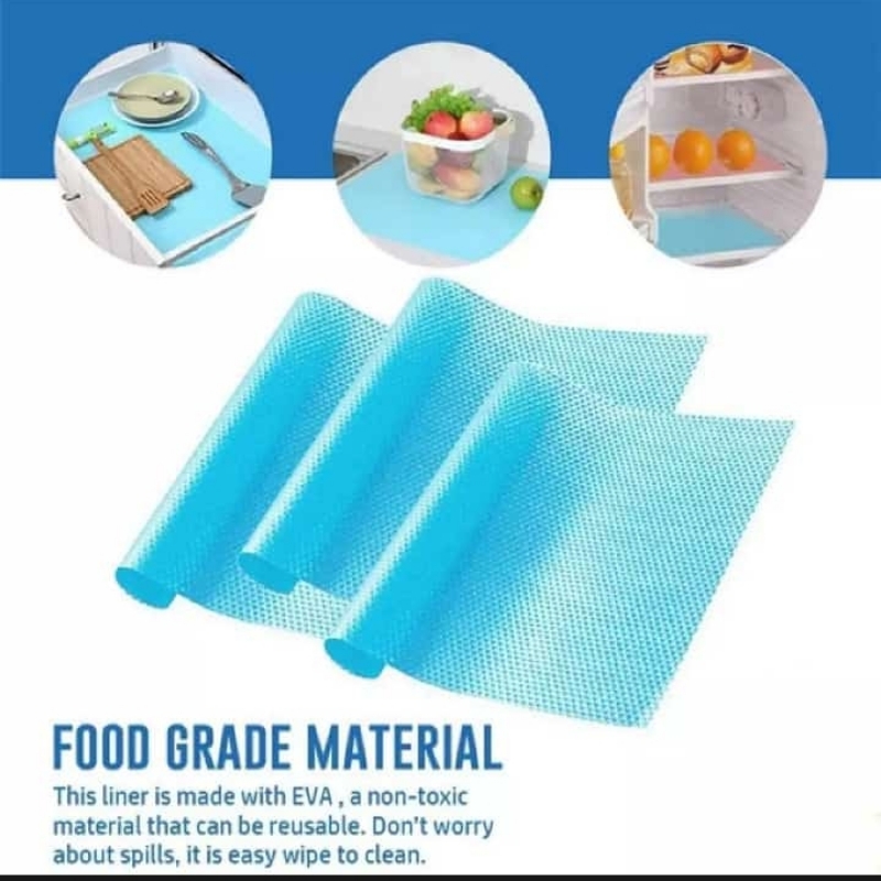 Reusable Shelf Cover Liners Refrigerator/Kitchen/Cabinet Non-Slip Waterproo