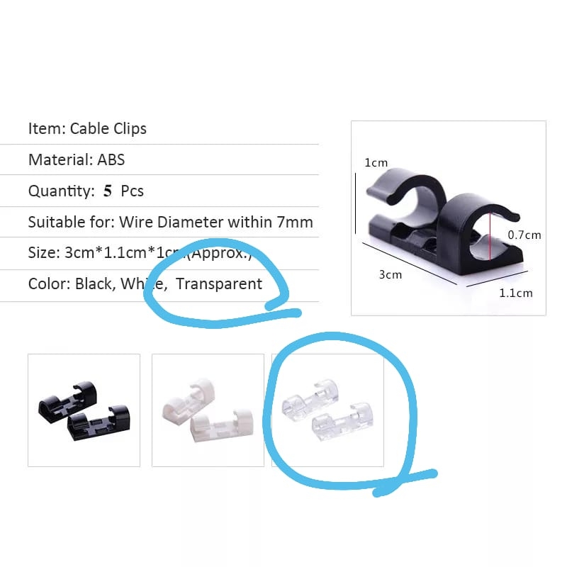Wire Storage Clips Buckle Management Organizer Securing Cable Clamp Cable H
