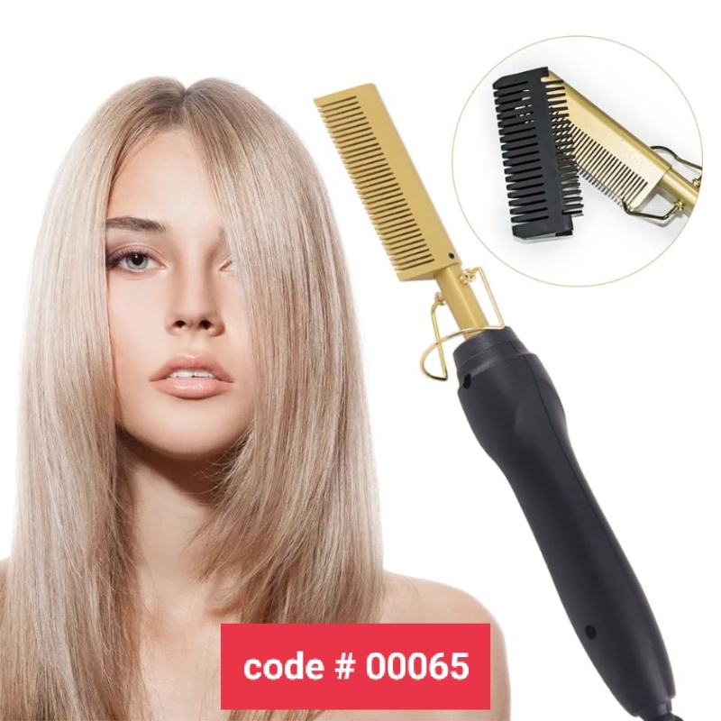 Electric Hot Comb For Hair And Beared Straightner And Curler