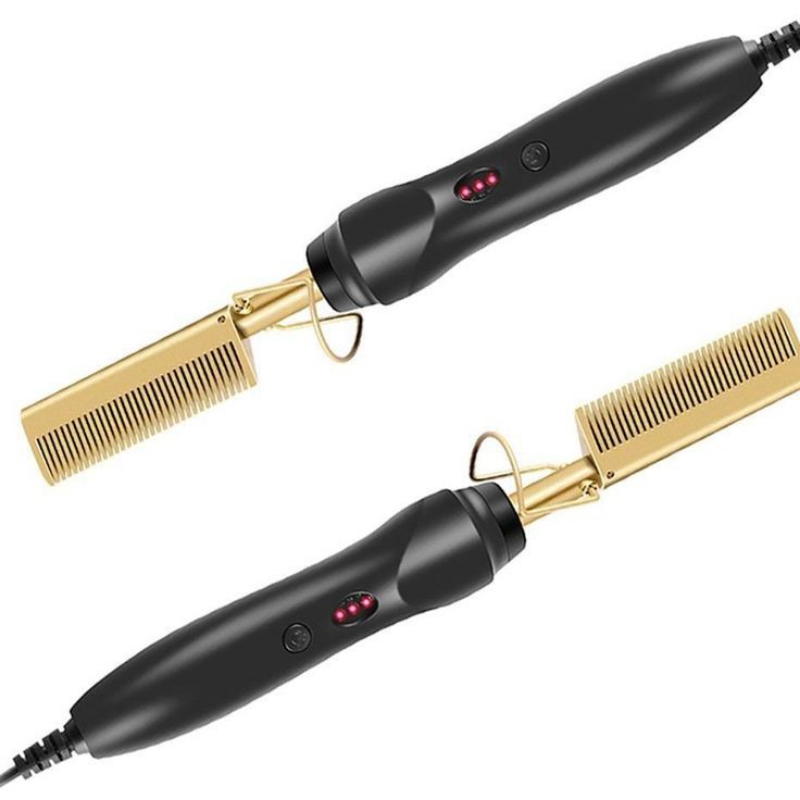 Electric Hot Comb For Hair And Beared Straightner And Curler