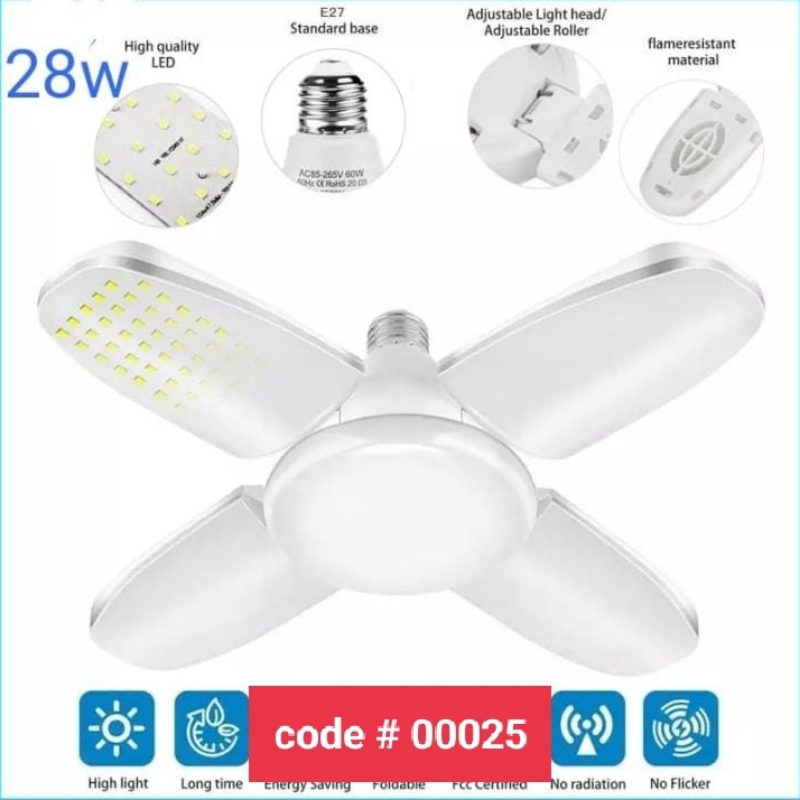 LED Fan Garage Light 3FT Foldable