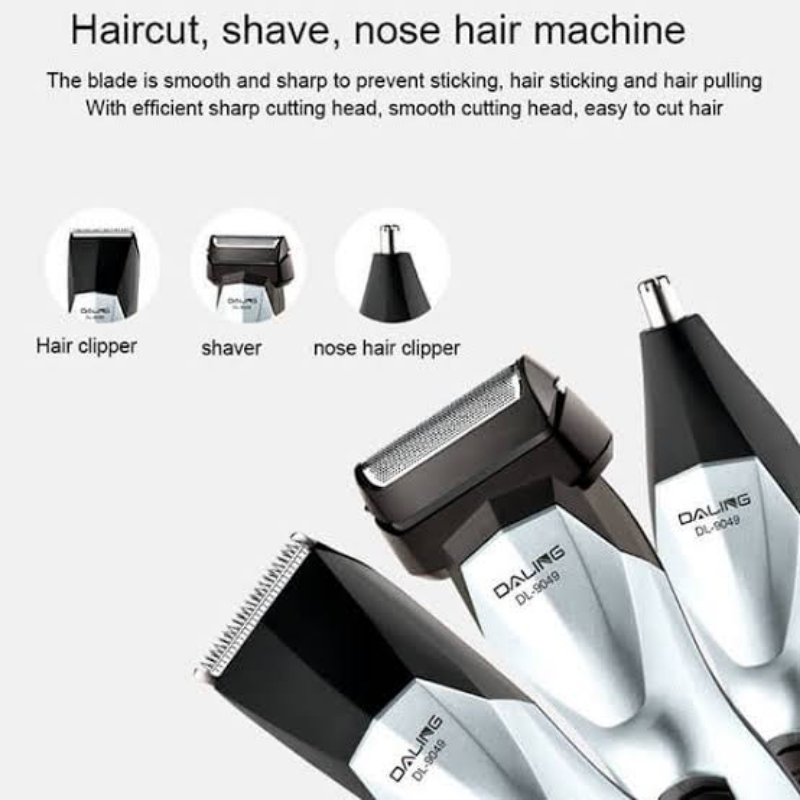Daling Multi Function Purpose 3 In 1 Rechargable Trimmer