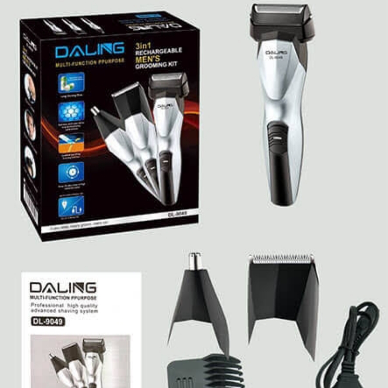 Daling Multi Function Purpose 3 In 1 Rechargable Trimmer