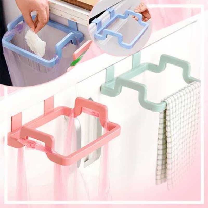 Pack of 2 - Kitchen Cabinet Door Garbage Trash Bag Plastic Bracket Towel Ha