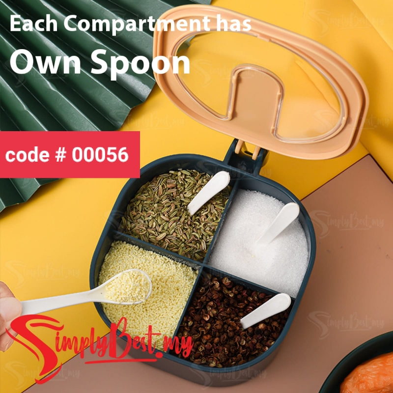 Spice Jar  With 4 Spoon