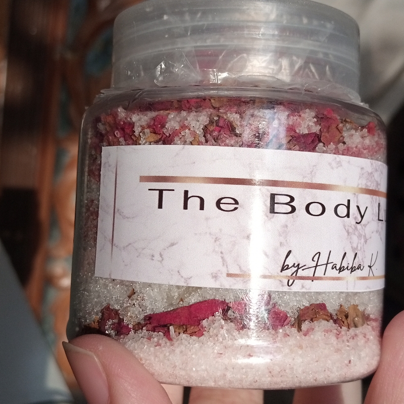 Rose Love Bath Salt Jar Infused With EOs