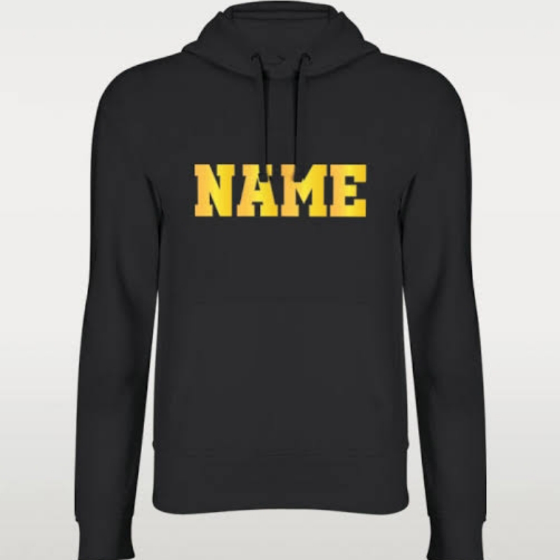 Customized Hoodie Upper With 1 Side Text Printed