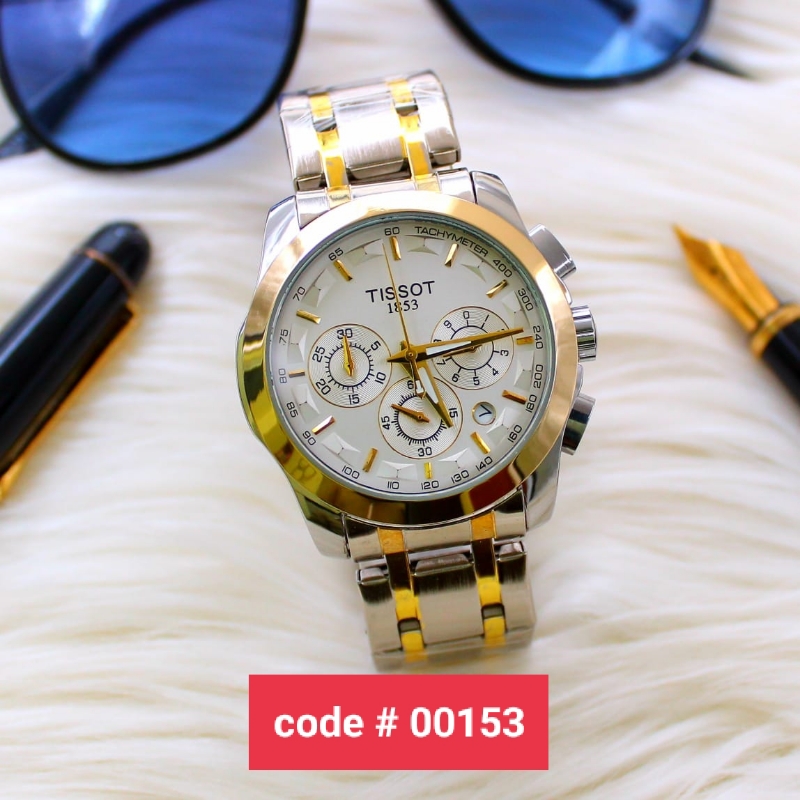 Tissot Gents Chain Watch Chronograph Working
