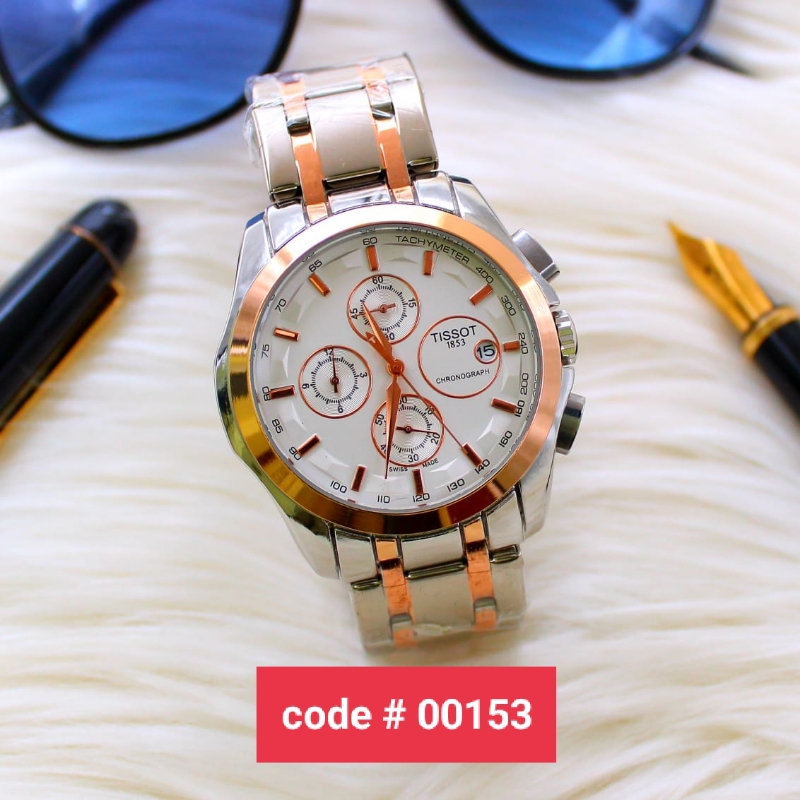Tissot Gents Chain Watch Chronograph Working