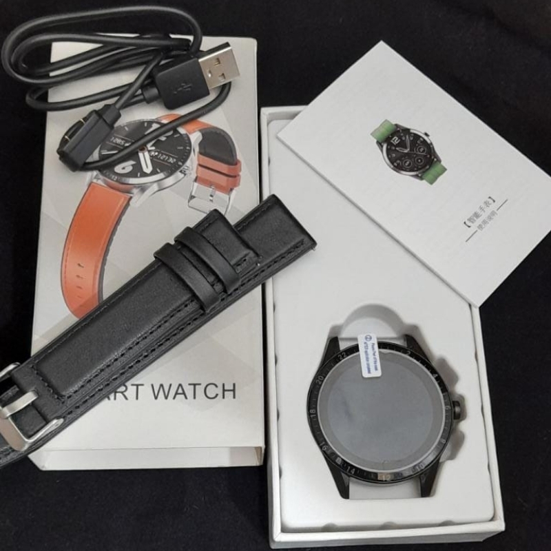 G20 Smart Watch Metal Case Leather Strap, iPhone Connect With Calling
