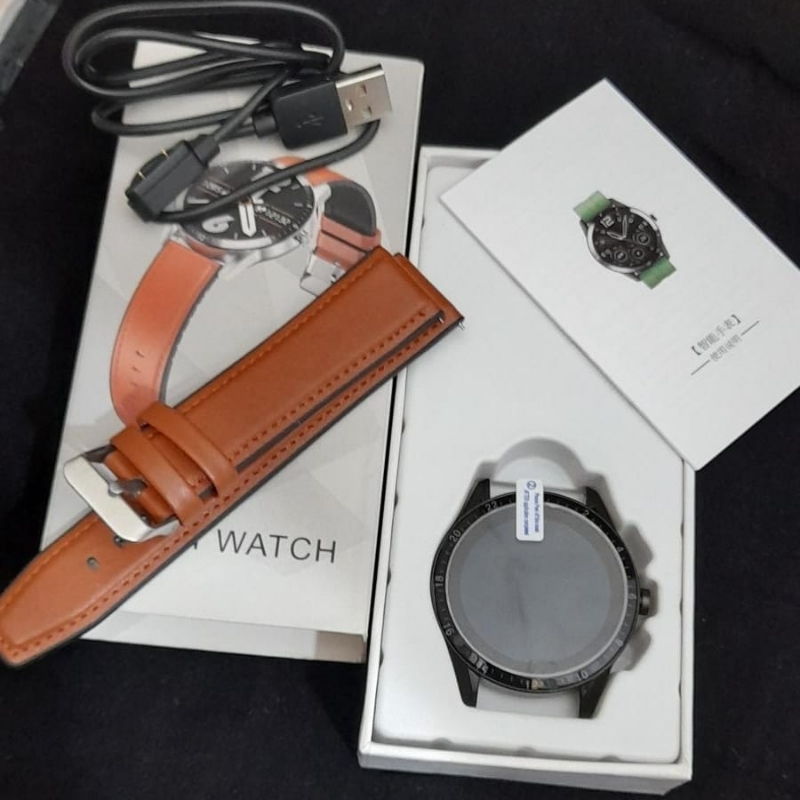 G20 Smart Watch Metal Case Leather Strap, iPhone Connect With Calling
