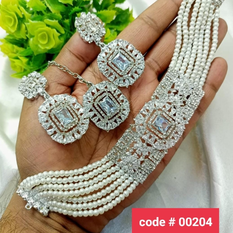 Manjoos Choker Globand/ Zarcon Stone/ 10 Colors Available Best Quality