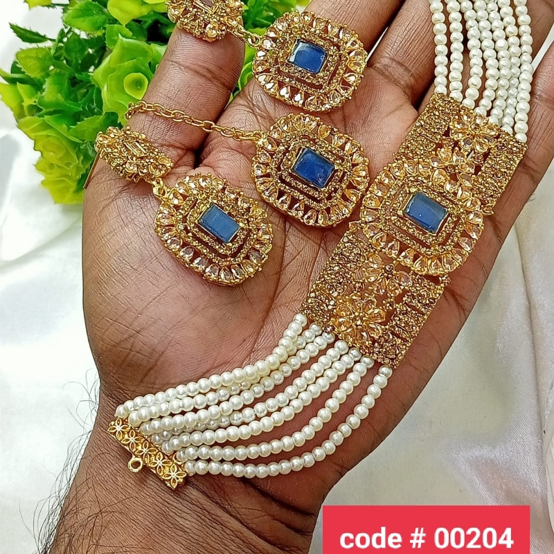 Manjoos Choker Globand/ Zarcon Stone/ 10 Colors Available Best Quality