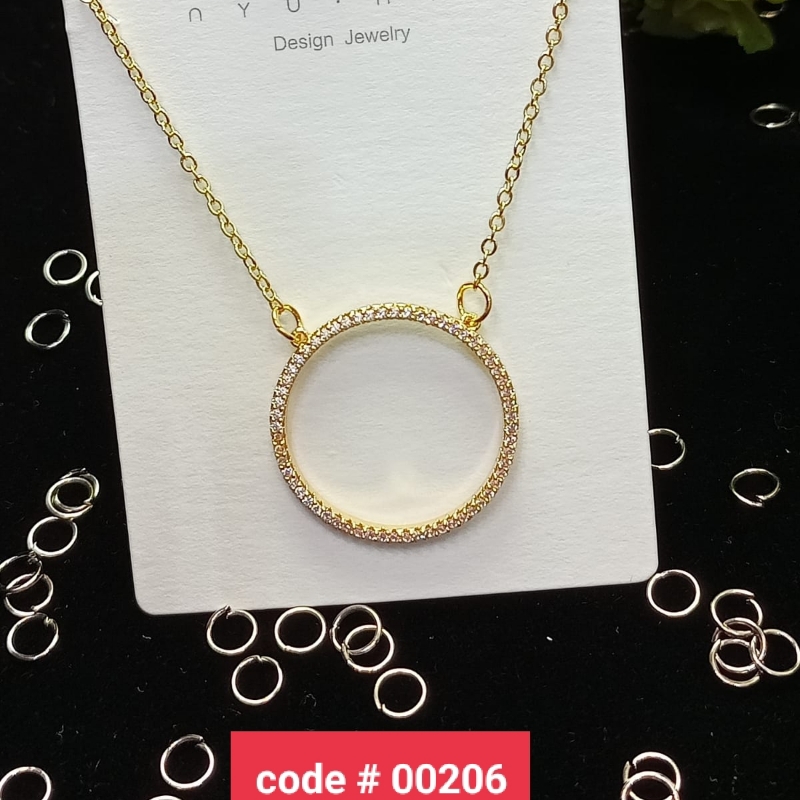 Zarcon Stone Locket Stainless Steel Gold Plated