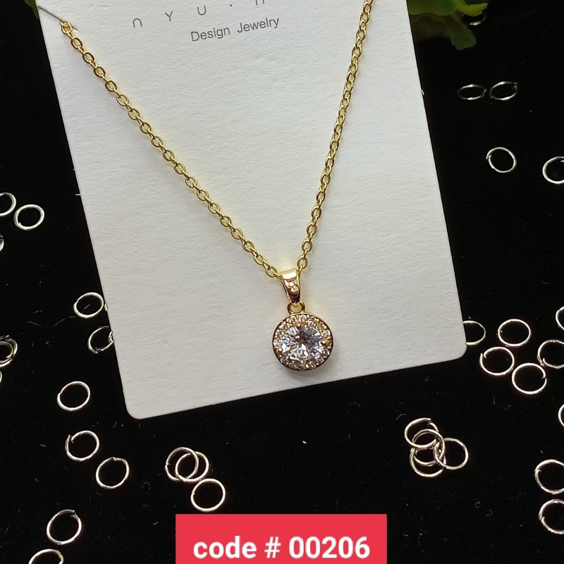 Zarcon Stone Locket Stainless Steel Gold Plated