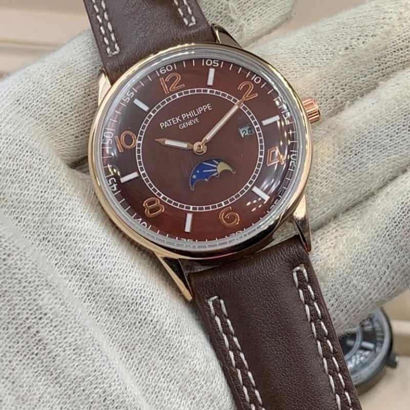 Patek Philippe Gents Belt Watch Date Working Monograph Working Leather Stra