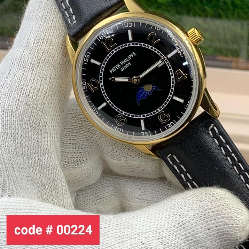 Patek Philippe Gents Belt Watch Date Working Monograph Working Leather Stra