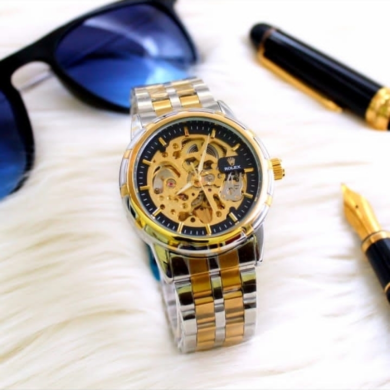 Rolex Automatic Watch For Men's 2 Shades In Dail